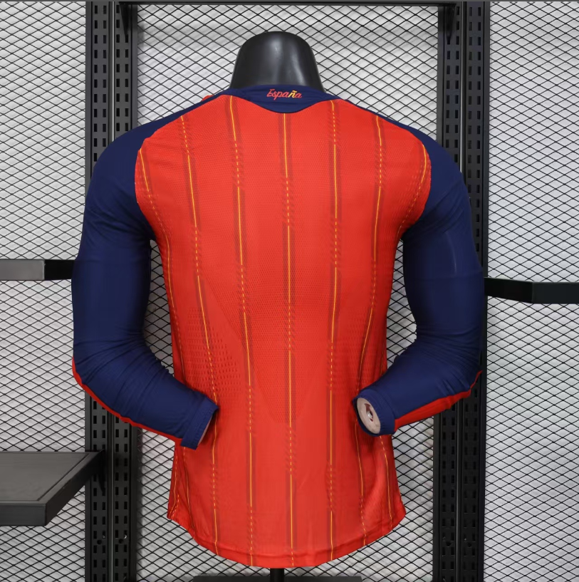 26-27 Spain Home Long Sleeve Player Version Soccer Jersey (长袖球员)