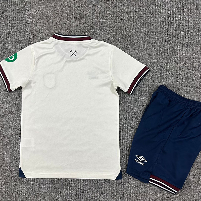25-26 West Ham Away Kids Soccer Jersey