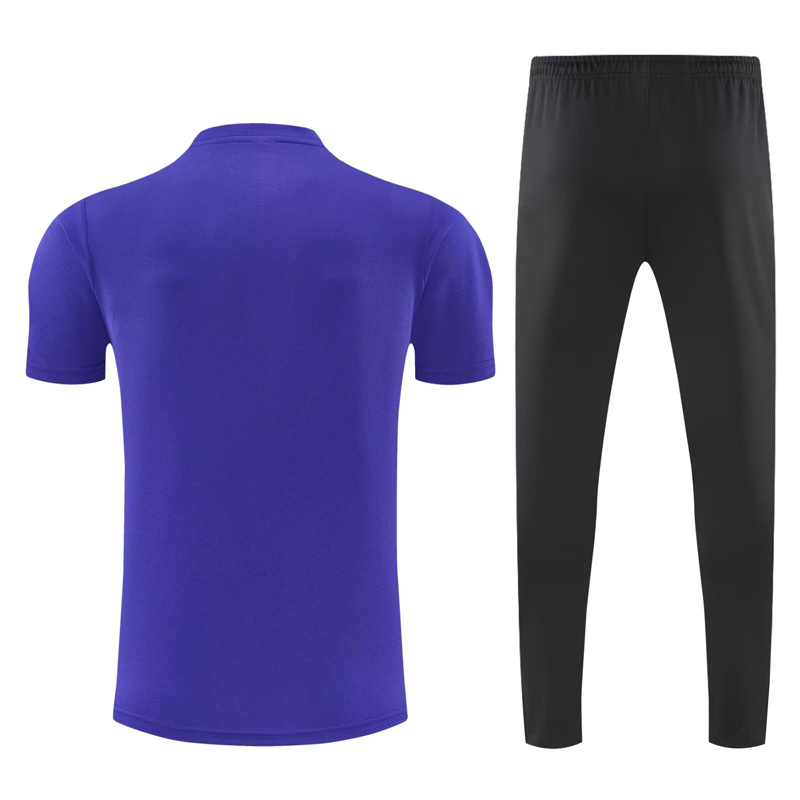 26-27 Man Utd Purple Short shirts and Long trousers Suit (圆领)