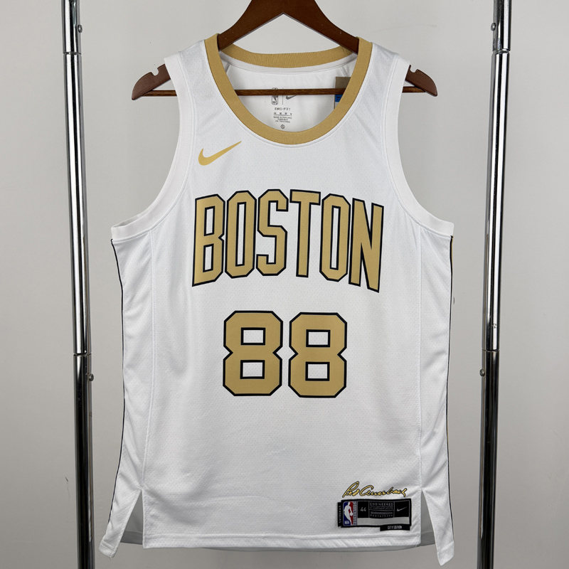 25-26 Celtics QUETA #88 White City Edition Top Quality Hot Pressing NBA Jersey
