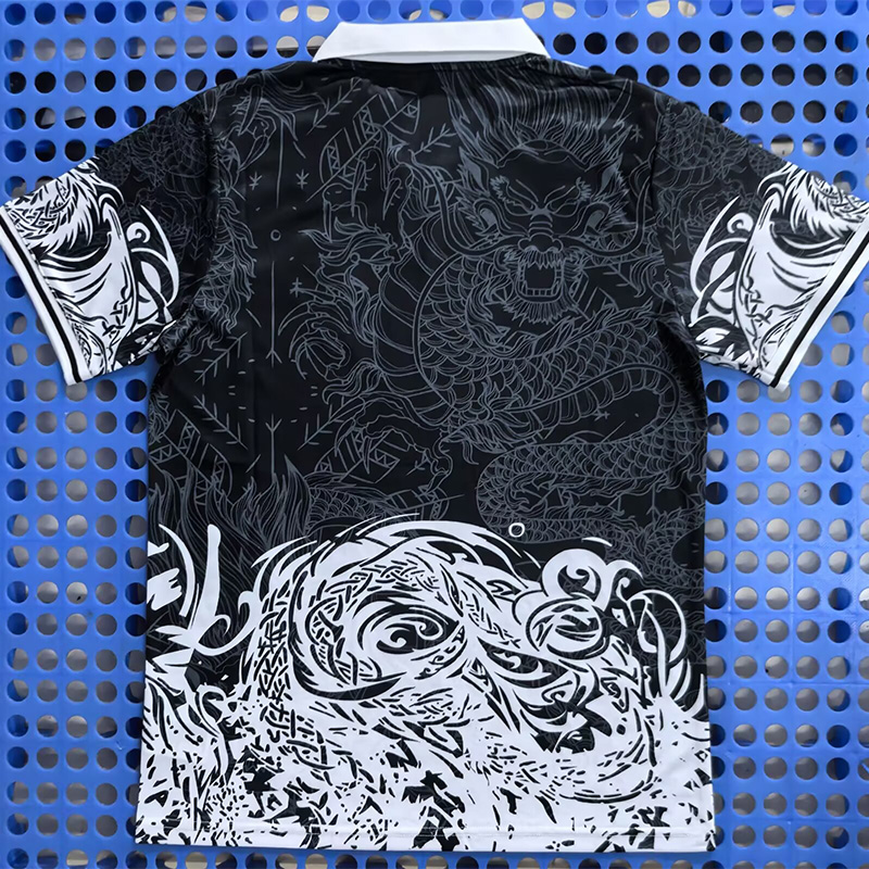 25-26 RMA Black Polo Short Sleeve (三叶龙)有领