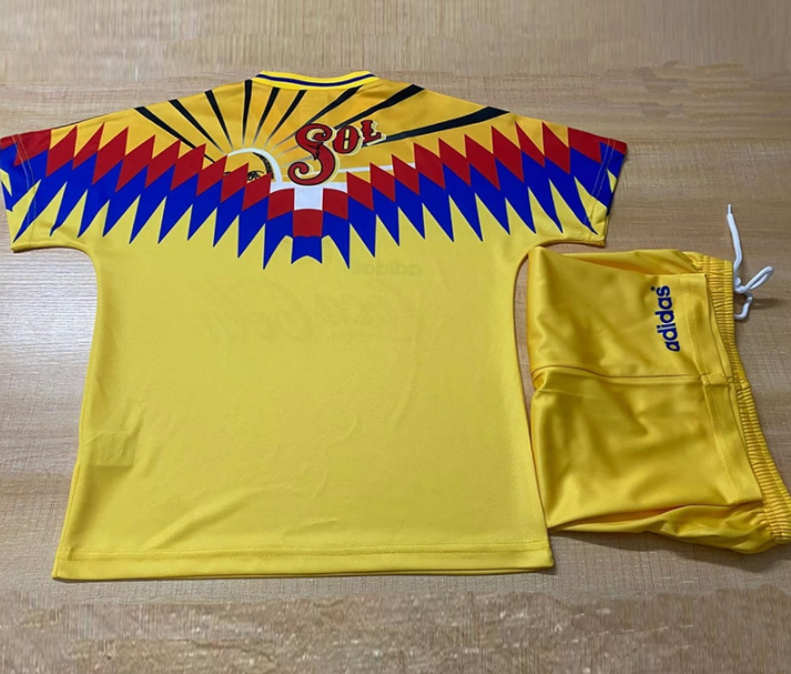 1995 Club America Home Kids Retro Soccer Jersey