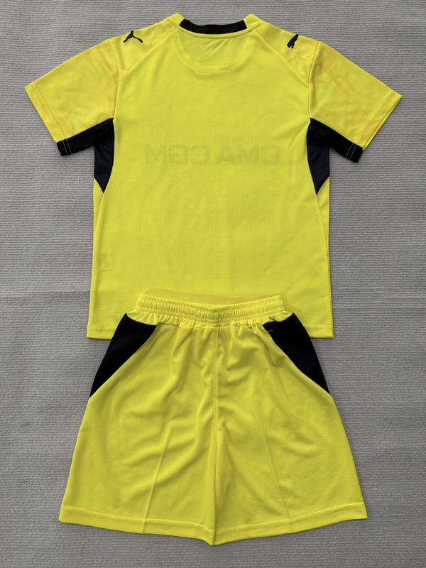 26-27 Marseille Yellow Goalkeeper Kids Soccer Jersey