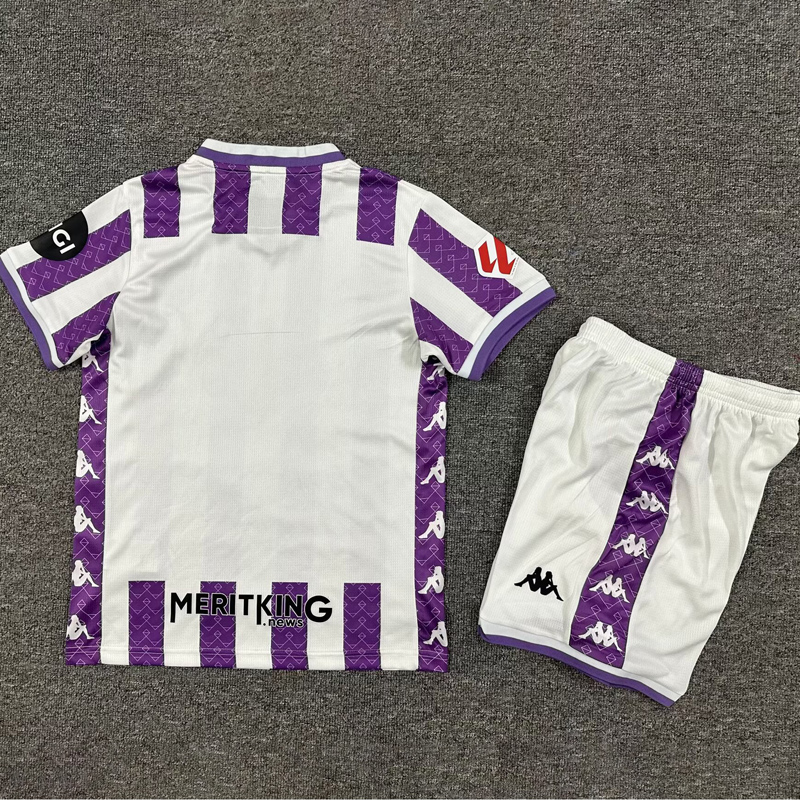 25-26 Valladolid Home Kids Soccer Jersey
