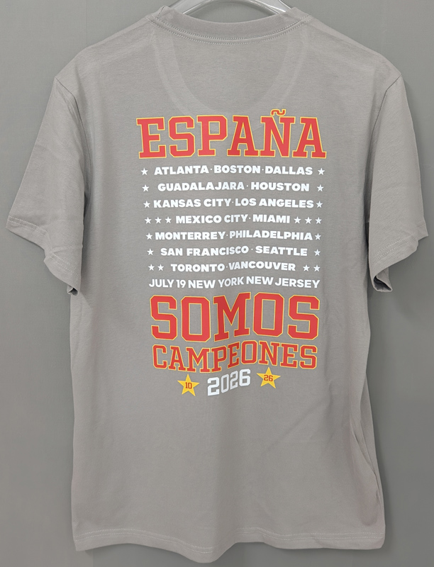 2026 Spain Gray Campeones High Quality T-Shirt (灰)(三叶标)