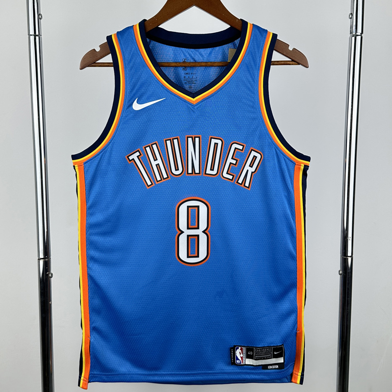 22-23 OKC Thunder WILLIAMS #8 Blue Top Quality Hot Pressing NBA Jersey