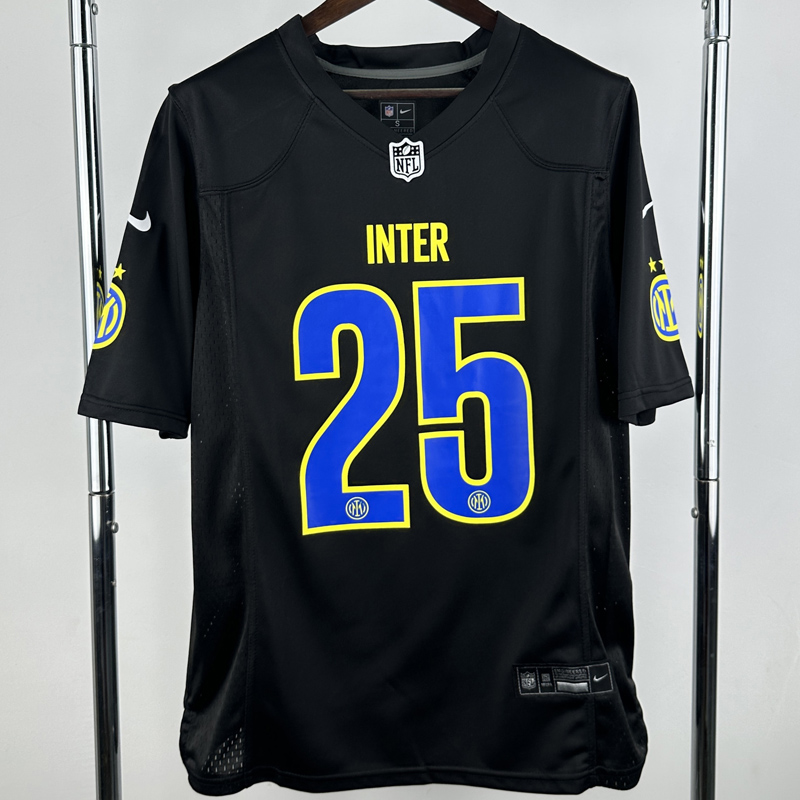 25-26 INT #25 Casual Edition Black NFL Jersey