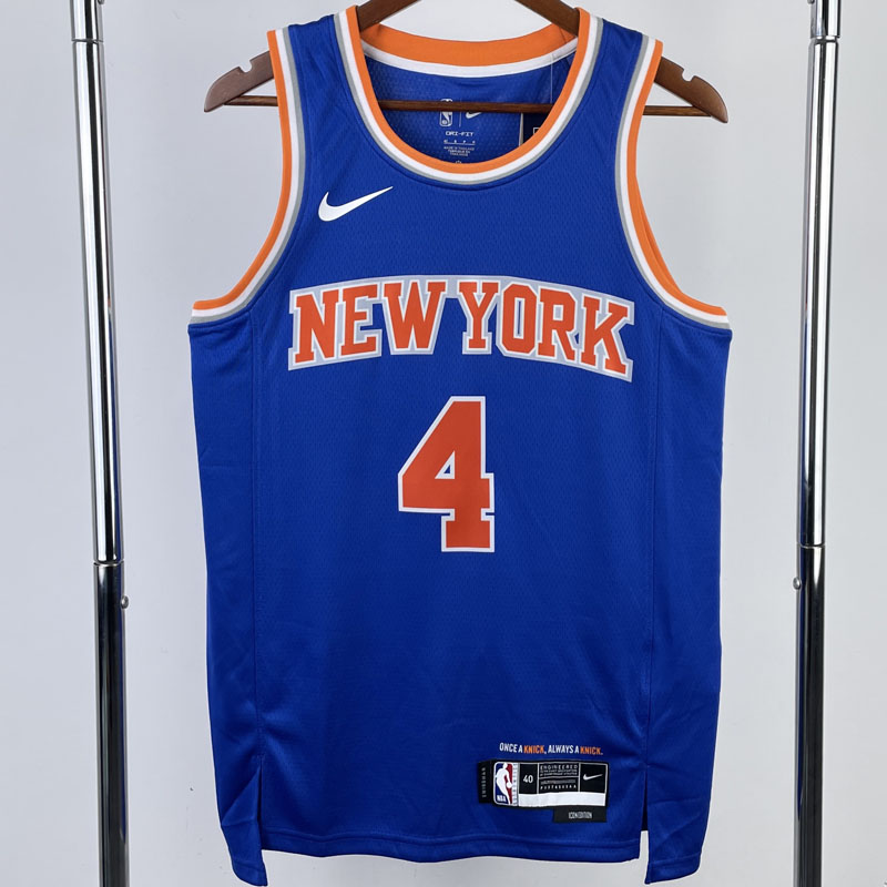22-23 KNICKS ROSE #4 Blue Top Quality Hot Press...