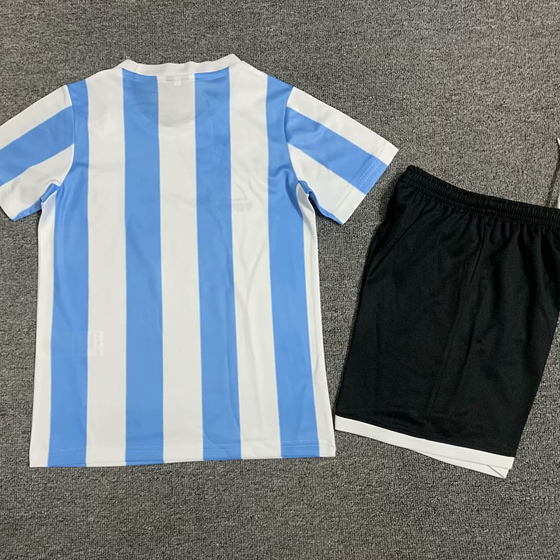 1986 Argentina Home Kids Retro Soccer Jersey