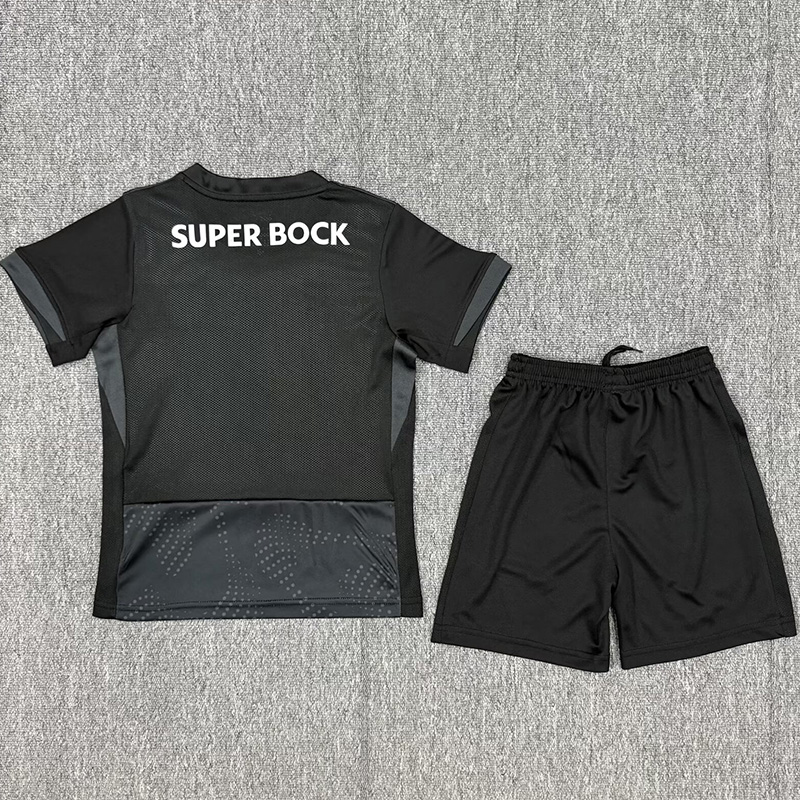 25-26 Sporting Lisbon Black Kids Soccer Jersey