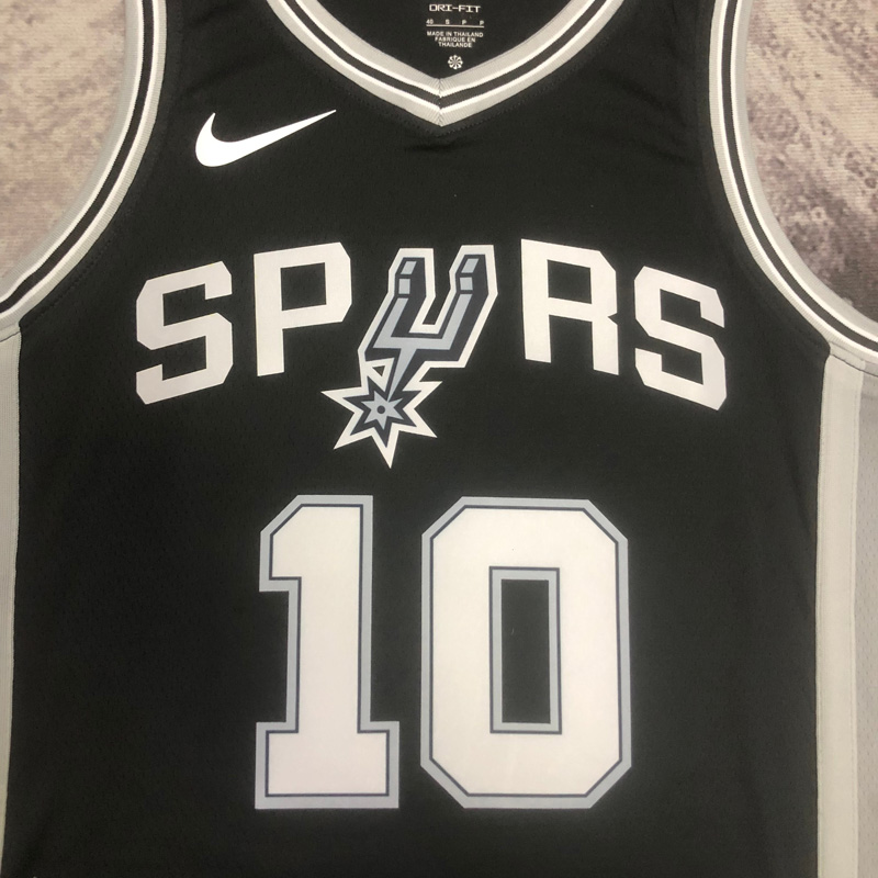 22-23 SA Spurs SOCHAN #10 Black Top Quality Hot...