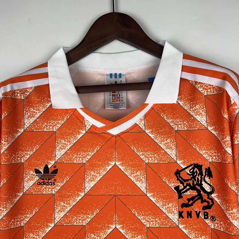 1988 荷 Home Long Sleeve Retro Soccer ...