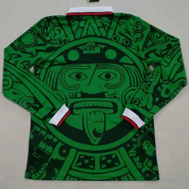 1998 Mexico Home Long Sleeve Retro Soccer Jerse...