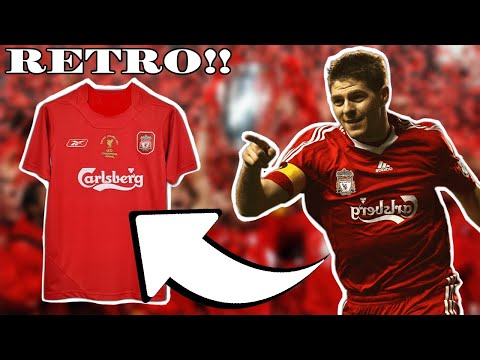 2005 LIV Red Champions Retro Soccer Jersey