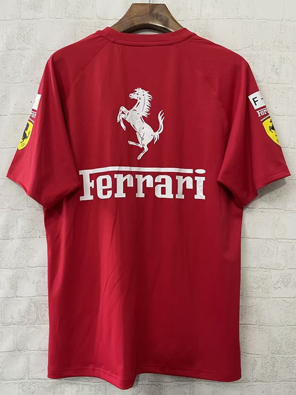 25-26 F1 Ferrari Red Casual T-Shirts Racing Suit (圆领)