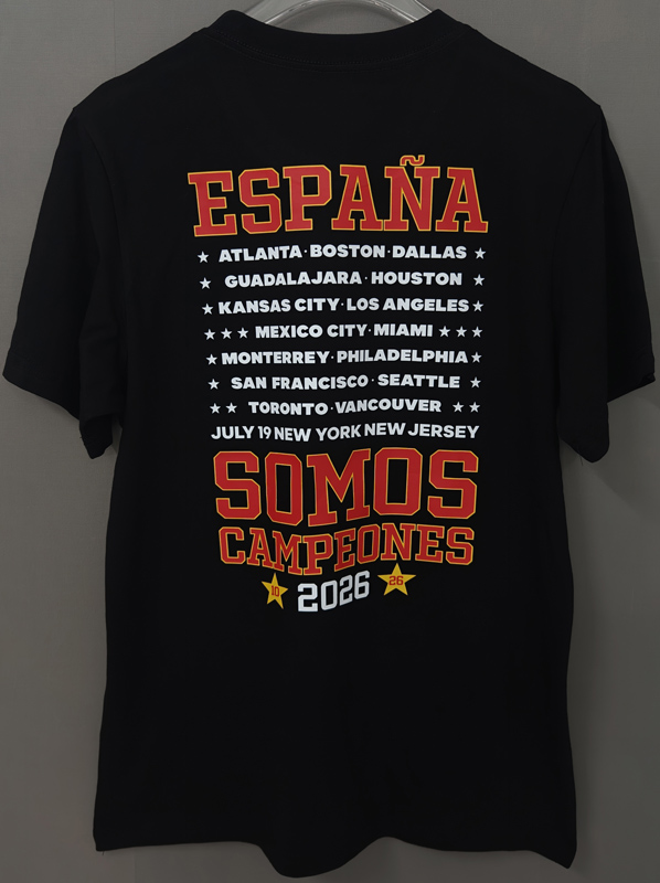2026 Spain Black Campeones High Quality T-Shirt (三叶标)