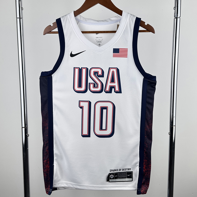2024 Olympic Game USA TATUM # 10 White Basketball Jersey