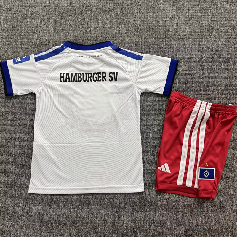 26-27 Hamburg SV Home Kids Soccer Jersey