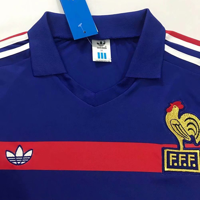 1984-1986 France Home Retro Soccer Jersey