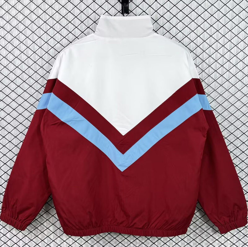 1990-1992 Sevilla White Red Retro Windbreaker