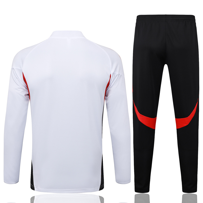 25-26 Bayern  White Half Pull Tracksuit #B2530(半拉链)