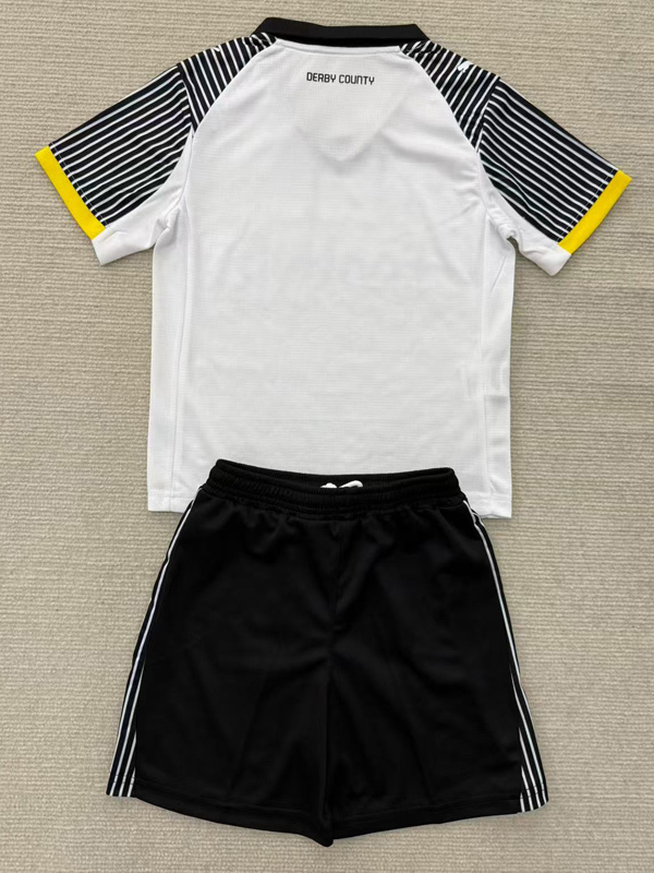 25-26 Derby County Home Kids Soccer Jersey