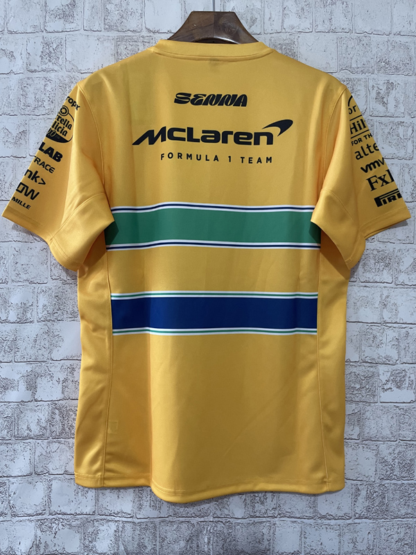 2024 McLaren Yellow T-Shirts Racing Suit (圆领)