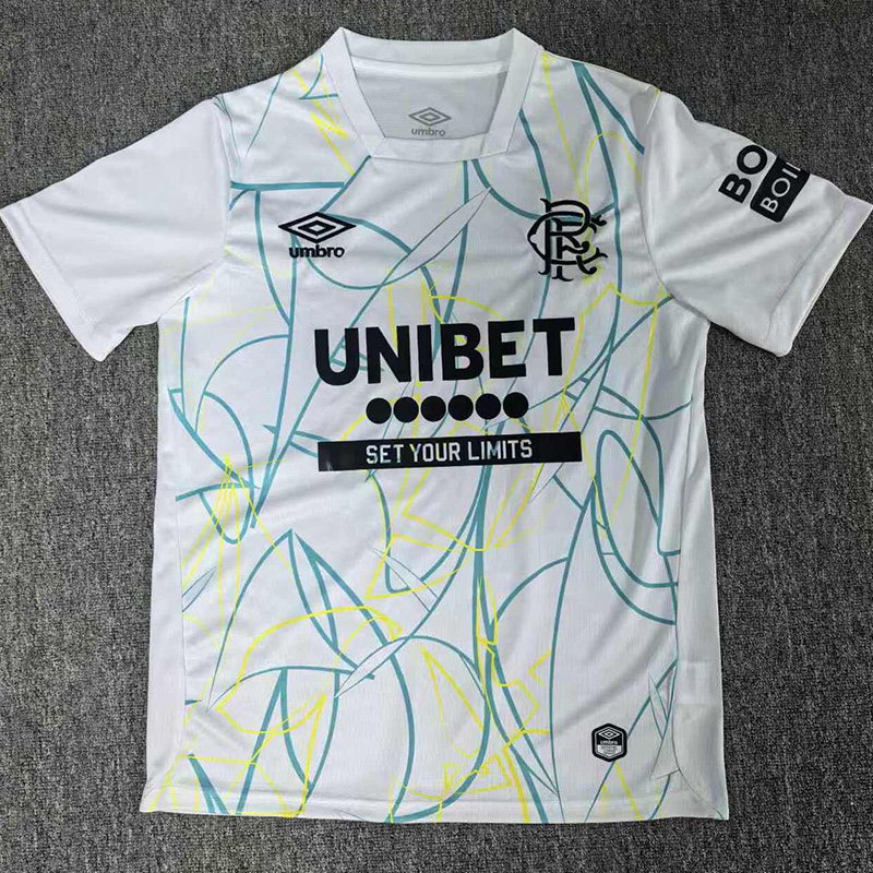 26-27 Rangers White Goalkeeper Fans Soccer Jersey