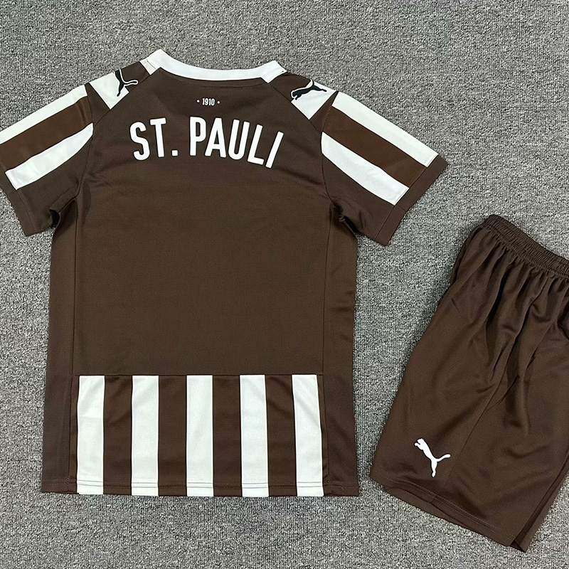25-26 ST PAULI Home Kids Soccer Jersey