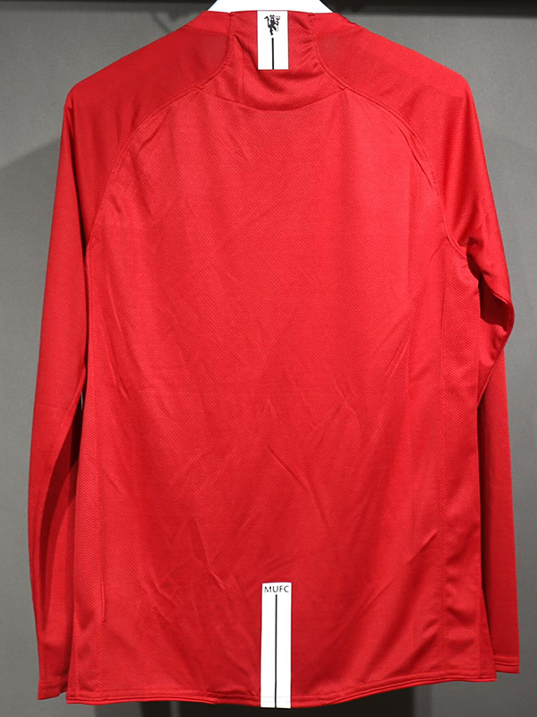2007-2008 Man Utd Home Player Version 长袖球员 Long Sleeve Retro Soccer Jersey