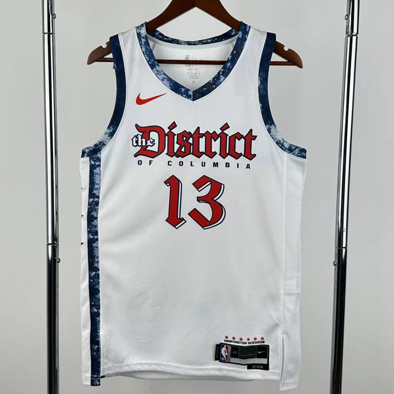 24-25 Wizards POOLE #13 White City Edition Top Quality Hot Pressing NBA Jersey