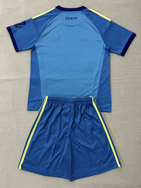 26-27 RMA Lake blue Goalkeeper Kids Soccer Jersey