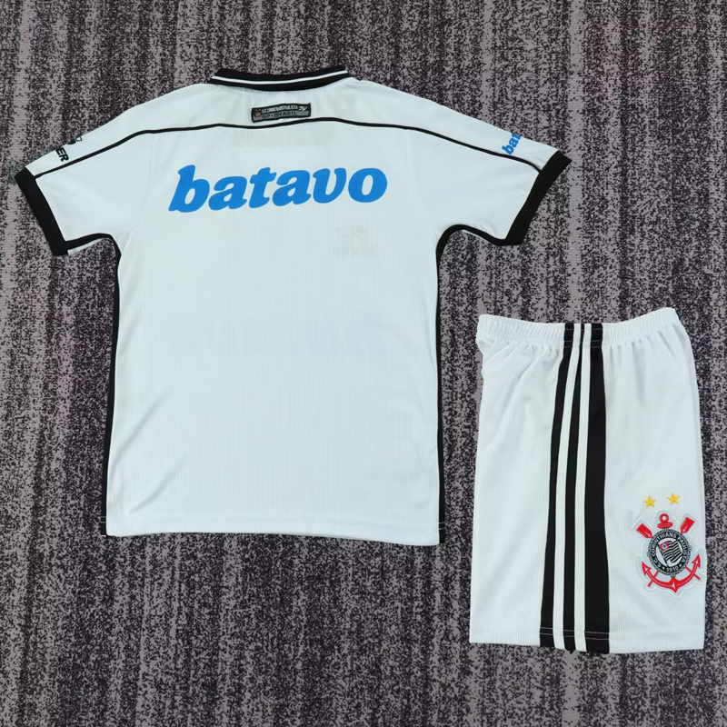 1999-2000 Corinthians Home Kids Retro Soccer Jersey