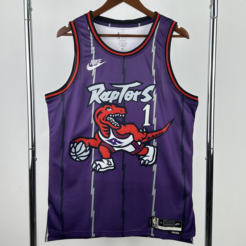 25-26 Raptors McGRADY #1 Purple Retro Top Quality Hot Pressing NBA Jersey