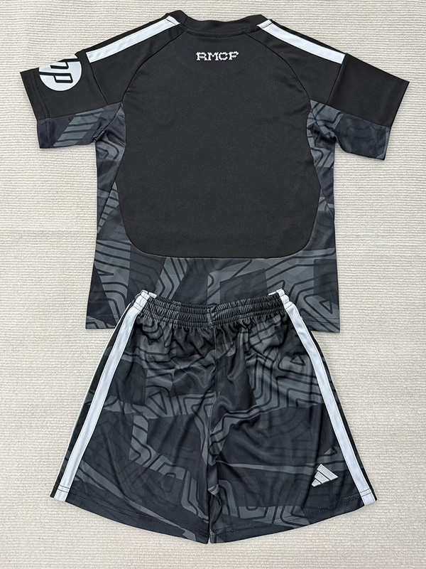 26-27 RMA Black Goalkeeper Kids Soccer Jersey