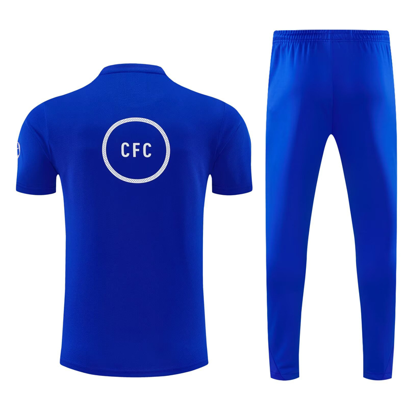26-27 CHE Fancy blue Polo Tracksuit (圆领)