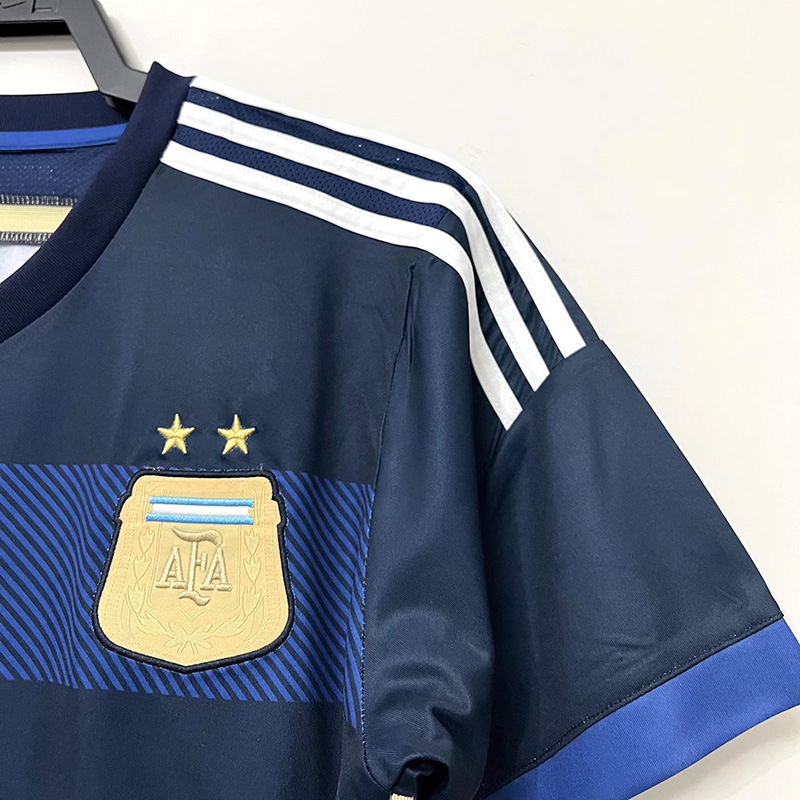 2014 Argentina Away Retro Soccer Jersey