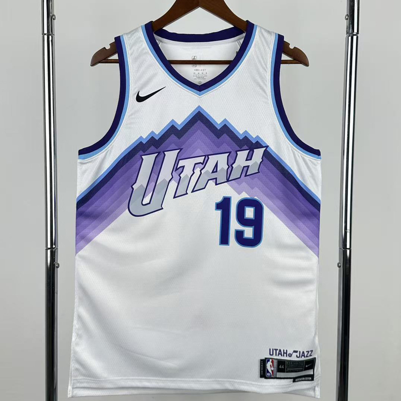 25-26 JAZZ BAILEY #19 White Top Quality Hot Pressing NBA Jersey