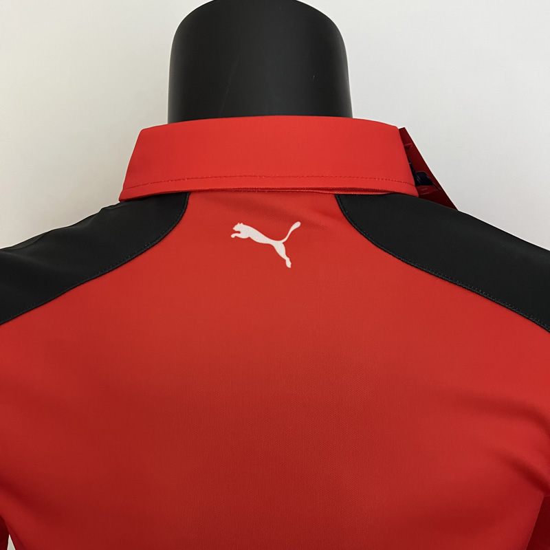 2023 F1 Ferrari Polo Red Racing Suit(有领)