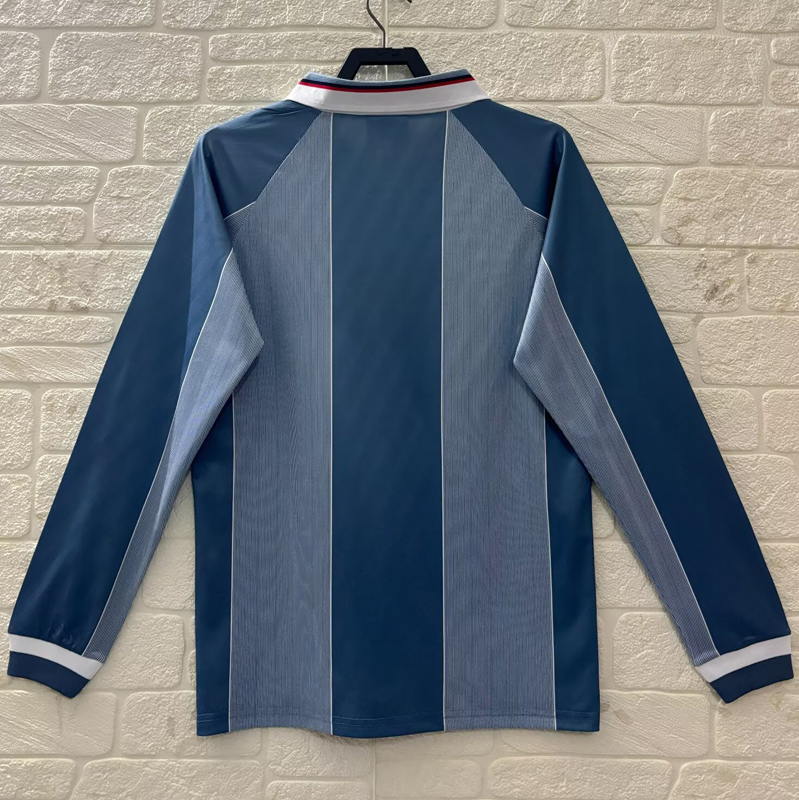 1996 England Away Retro Long Sleeve Soccer Jersey (长袖)