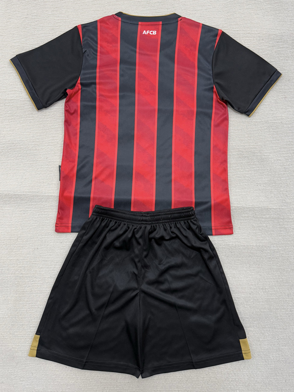 25-26 Bournemouth Home Kids Soccer Jersey