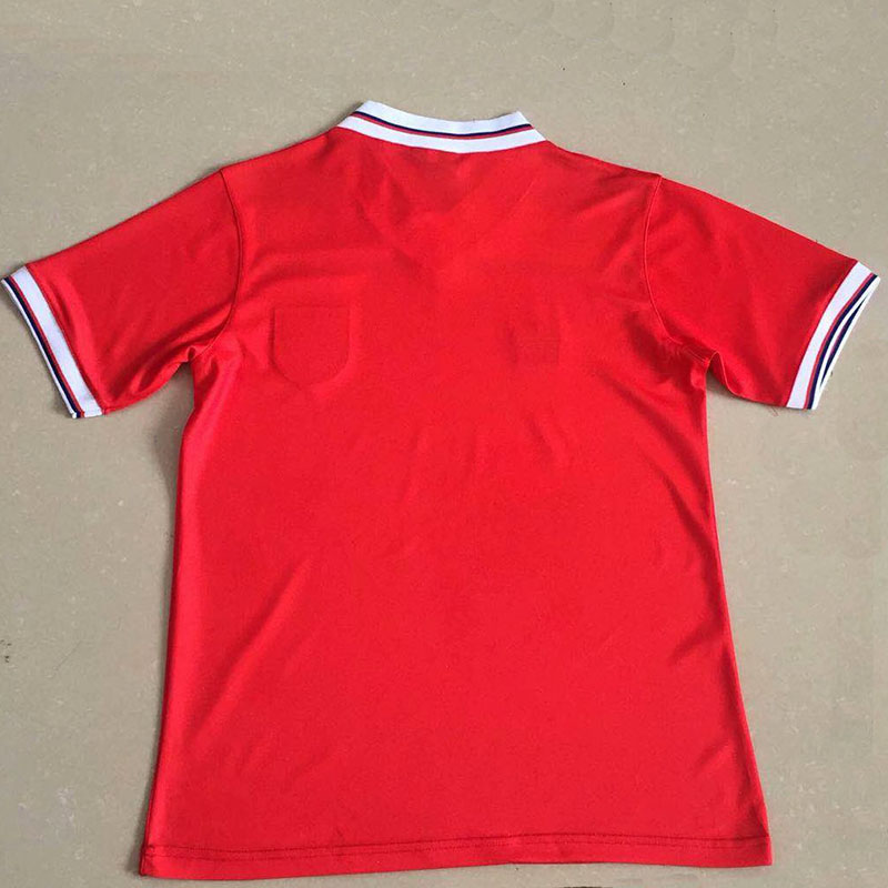 1980-1982 England Away Red Retro Soccer Jersey