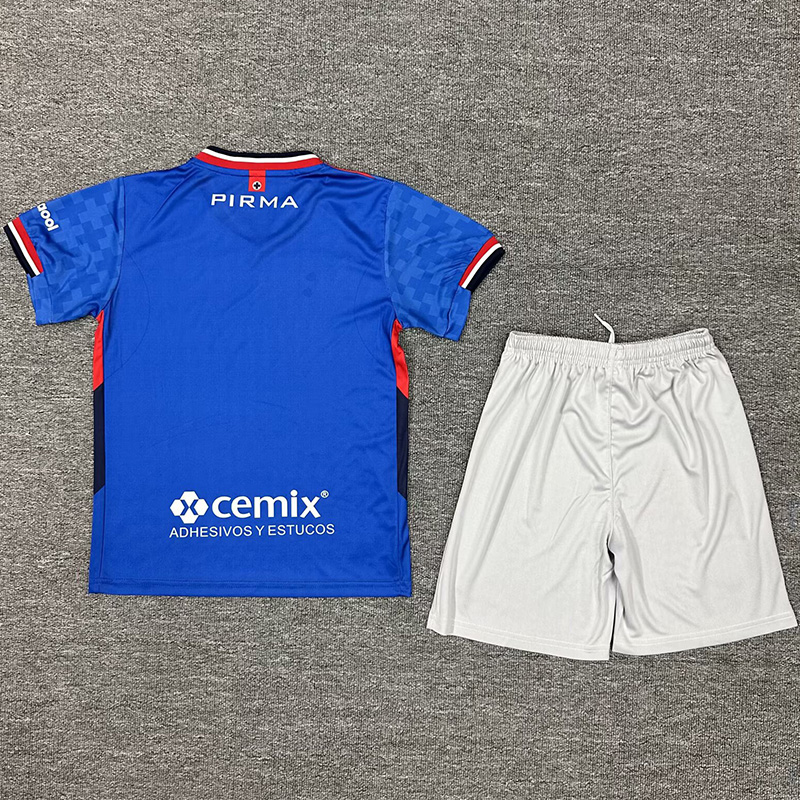 25-26 Cruz Azul Home Kids Soccer Jersey