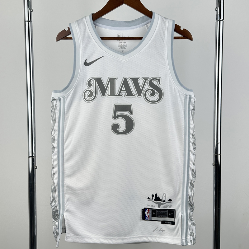 24-25 Dallas Mavericks RUSSELL #5 White City Edition Top Quality Hot Pressing NBA Jersey