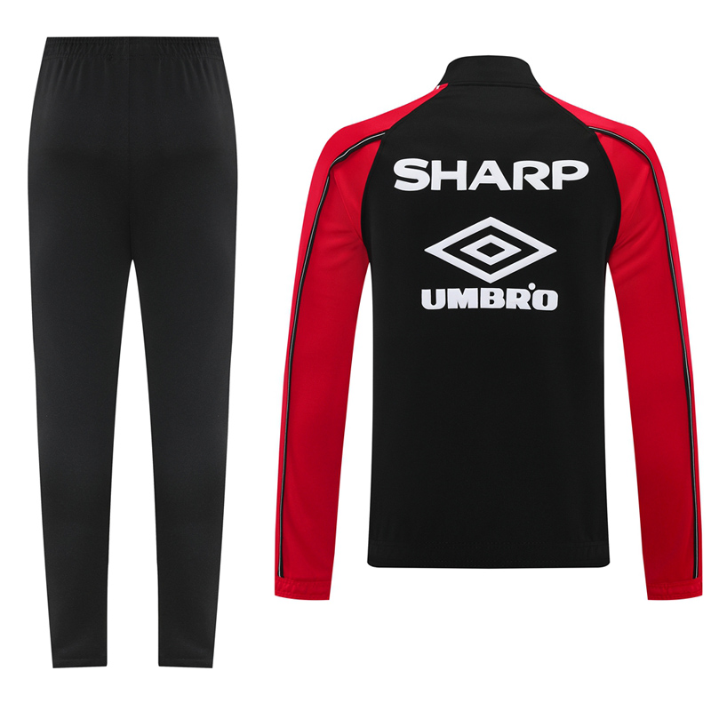 2025-26 Man Utd Black Jacket Tracksuit #02