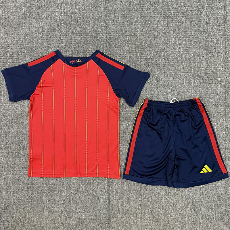 26-27 Spain Home Kids Soccer Jersey