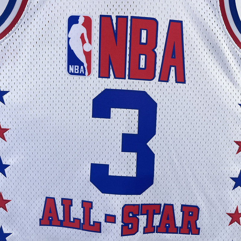 ALL-STAR IVERSON #3 White Top Quality Hot Press...