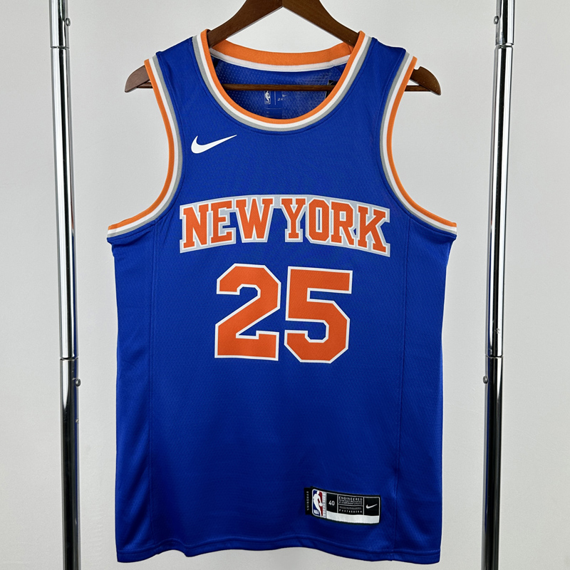 KNICKS BRIDGES #25 Blue Top Quality Hot Pressing NBA Jersey