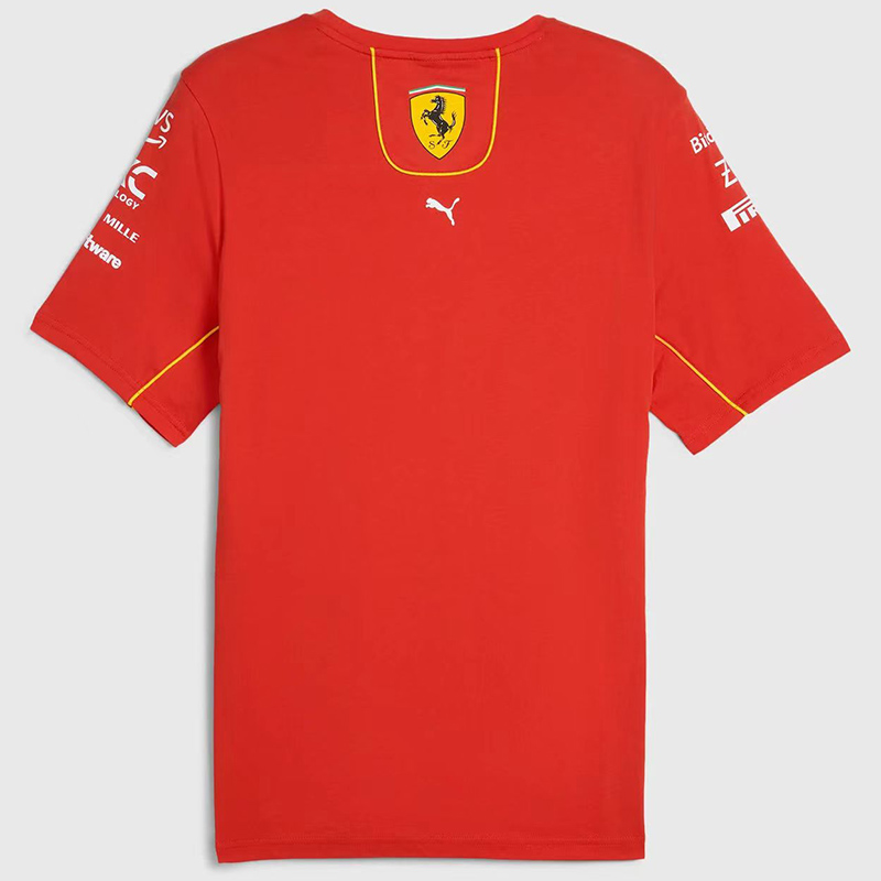 2024 Ferrari Red T-Shirts Racing Suit (圆领)