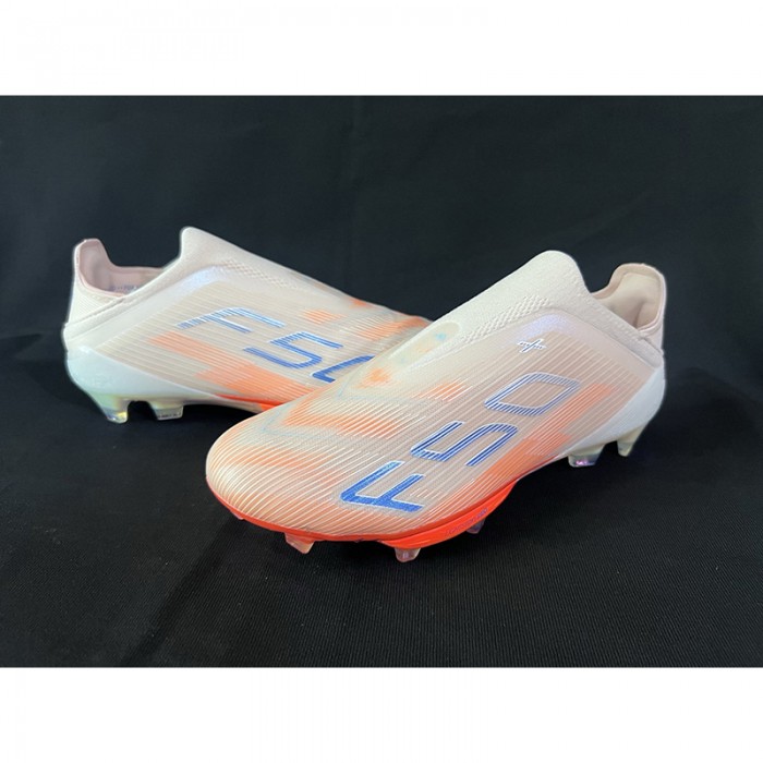 F50+ FG Soccer Shoes-White/Orange
